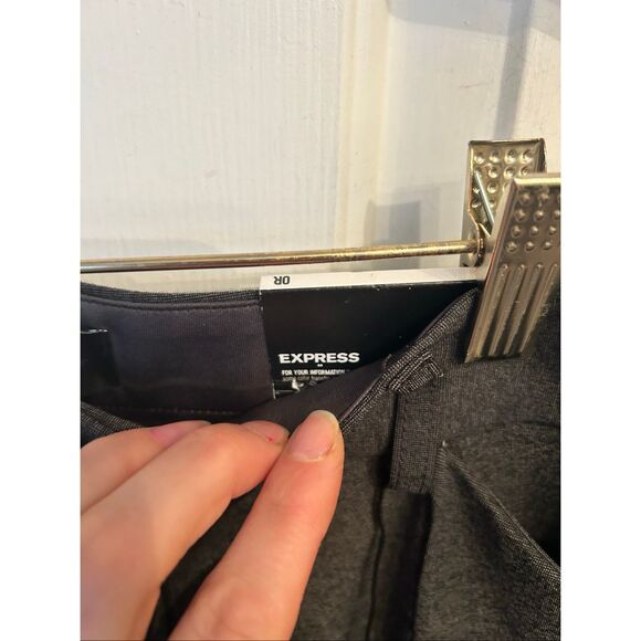 Express skinny high-rise grey machine washable work pants stretchy size 0 R NWT - Picture 5 of 7